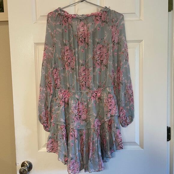 LoveShackFancy Popover Floral Mini Dress - Picture 2 of 16